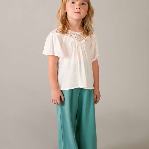 MAYORAL Dlhé nohavice 3584 Long knit pants mint | Welcomebaby.sk
