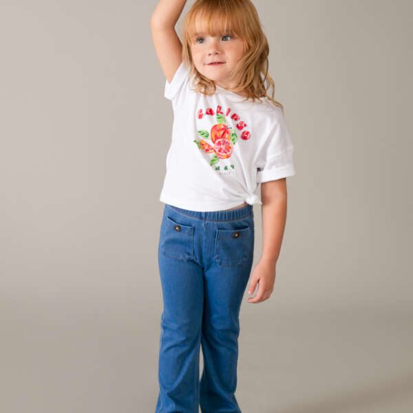 MAYORAL Legíny s vreckami 3721 Flare leggings with pockets denim | Welcomebaby.sk