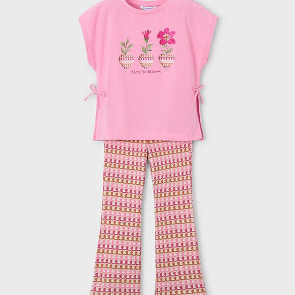 MAYORAL Legínový set s tričkom 3728 Flared leggings set candy | Welcomebaby.sk