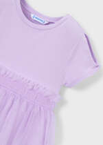 MAYORAL Tylové šaty 3915 Combination dress mauve | Welcomebaby.sk