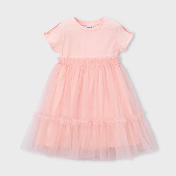 MAYORAL Tylové šaty 3915 Combination dress blossom | Welcomebaby.sk