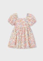 MAYORAL Kvetinové šaty 3928 Puff sleeve floral dress blossom | Welcomebaby.sk