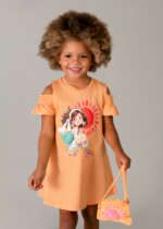 MAYORAL Šaty s kabelkou 3941 Dress with slits and handbag pumpkin | Welcomebaby.sk