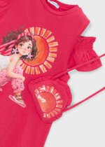 MAYORAL Šaty s kabelkou 3941 Dress with slits and handbag poppy | Welcomebaby.sk