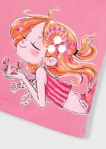 MAYORAL Šaty s volánovými ramienkami 3943 Ruffled knit dress geranium | Welcomebaby.sk