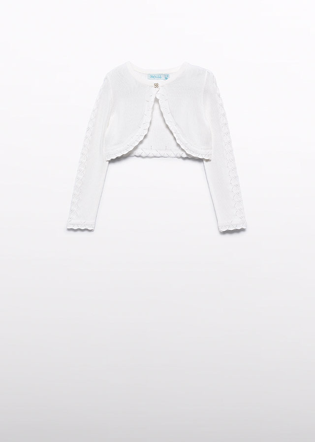 ABEL & LULA Bolerko cream Knit bolero 5304 | Welcomebaby.sk ABEL & LULA Bolerko cream Knit bolero 5304 | Welcomebaby.sk