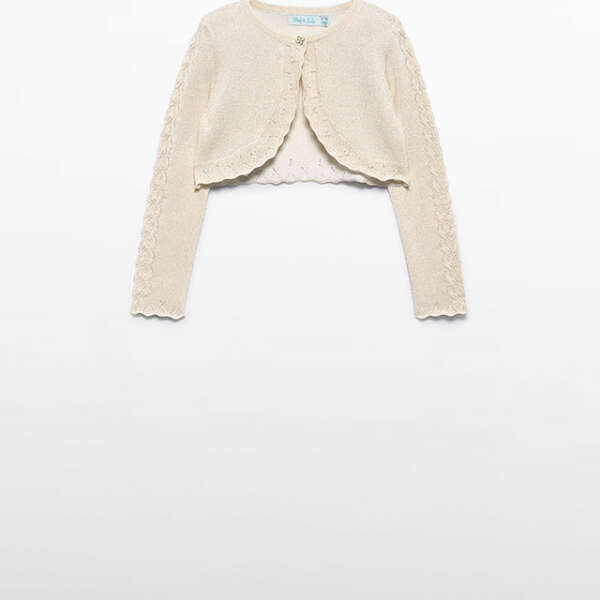 ABEL & LULA Bolerko champagne Knit bolero 5304 | Welcomebaby.sk