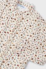 MAYORAL Dievčenská vzorovaná blúzka krémová Girl ruffle print blouse 4117 | Welcomebaby.sk