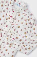 MAYORAL Dievčenská vzorovaná blúzka biela Girl ruffle print blouse 4117 | Welcomababy.sk