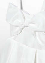 ABEL & LULA Šaty s veľkou mašľou biele Girl organza bow dress white 5031 | Welcomebaby.sk