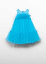 ABEL & LULA Volánové tylové šaty modré Girl voluminous tulle dress turquoise 5051 – Obrázok 2