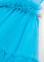 ABEL & LULA Volánové tylové šaty modré Girl voluminous tulle dress turquoise5051 | Welcomebaby.sk