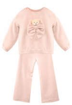 JAMIKS Teplákový set ELISE s macíkom ružový Tracksuit apricot JZI223 | Welcomebaby.sk