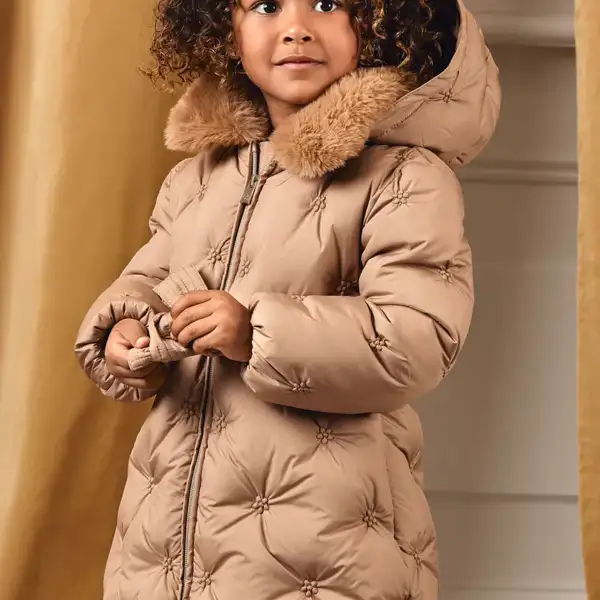 ABEL & LULA Predĺžená bunda 5848 béžová Jacket girl | Welcomebaby.sk