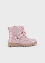 MAYORAL Dievčenské nízke čižmy ružové 46596 Girl patent biker boots rose | Welcomebaby.sk