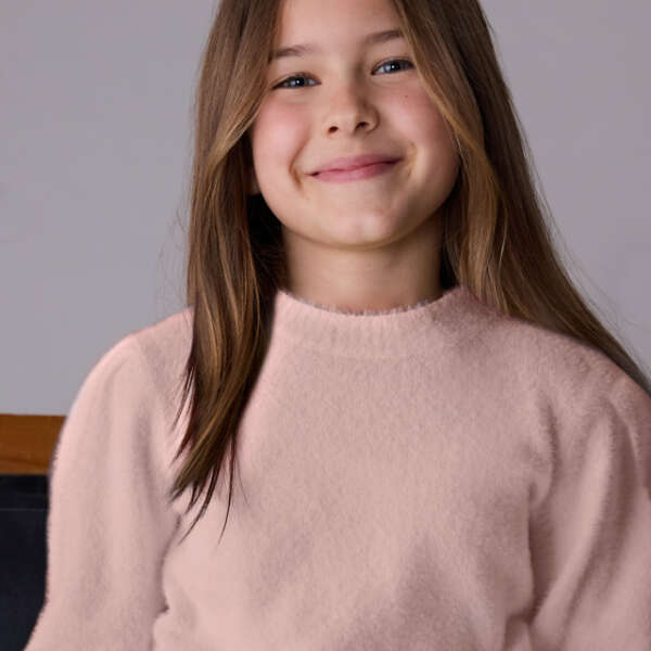 Huňatý sveter 7308 Mayoral Fur jumper rosa | Welcomebaby.sk