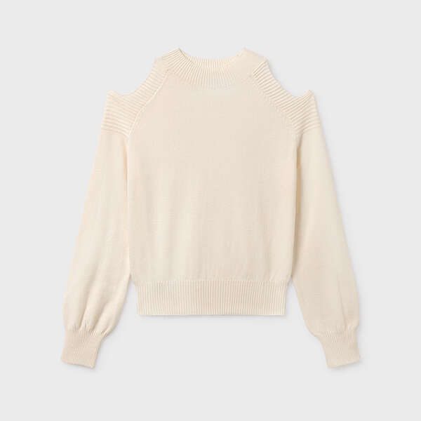 Sveter s otvorenými ramenami 7312 Open shoulder jumper sand | Welcomebaby.sk
