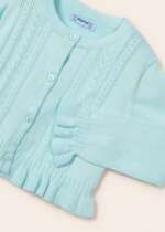 MAYORAL Sveter s jemným vzorom aqua 3345 | Welcomebaby.sk