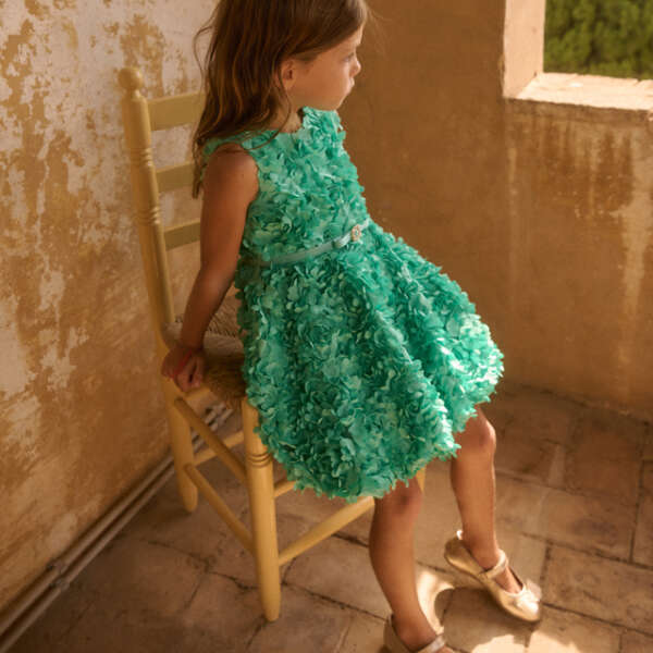 ABEL & LULA Šaty s 3D kvetmi 5038 | Welcomebaby.sk