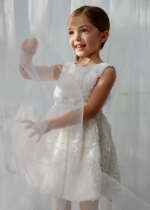 ABEL & LULA Šaty s 3D kvetmi biele 5050 | Welcomebaby.sk