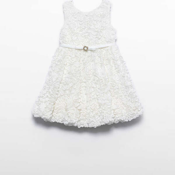 ABEL & LULA Šaty s 3D kvetmi biele 5050 | Welcomebaby.sk