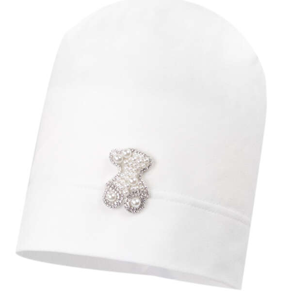 JAMIKS Tenká čiapka KARINA biela JWI101 | Welcomebaby.sk