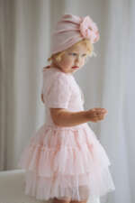 JAMIKS Rebrovaná čiapka s kvetmi NINA ružová JWI108 | Welcomebaby.sk