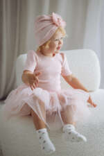 JAMIKS Rebrovaná čiapka s kvetmi NINA ružová JWI108 | Welcomebaby.sk