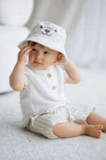 JAMIKS Klobúčik s uškami VILLY béžový JLI044 | Welcomebaby.sk