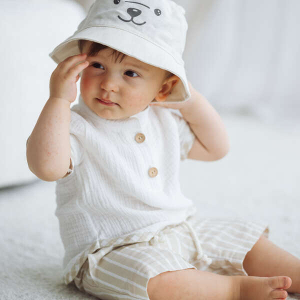 JAMIKS Klobúčik s uškami VILLY béžový JLI044 | Welcomebaby.sk